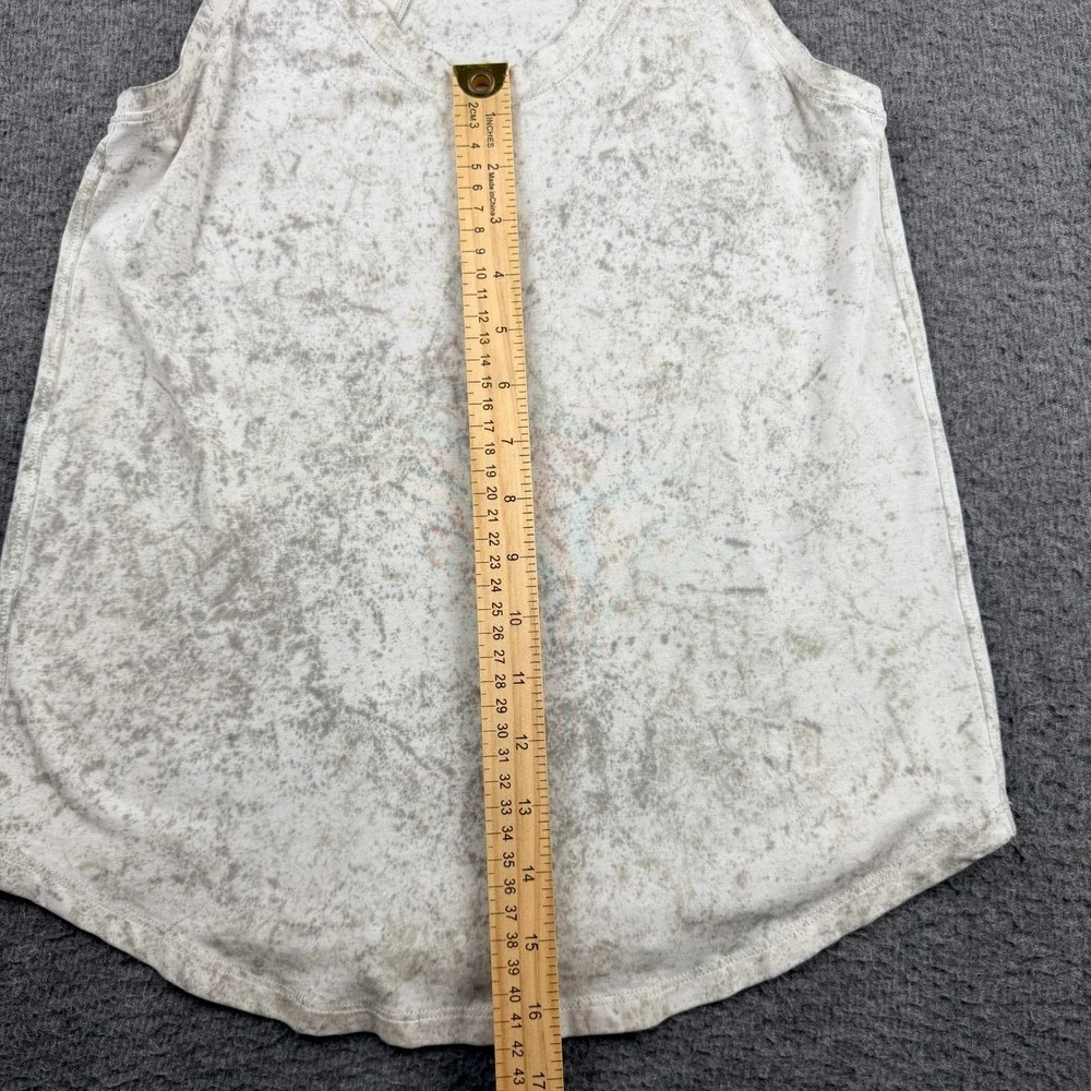 Lululemon Racerback Tank Top Gray White‎ Marble Acid Wash Size 4 Activewear